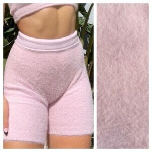 Gymshark X Whitney Simmons Pink Knit Eyelash Shorts XS